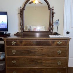 Antique Dresser With Mirror
