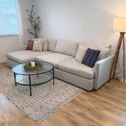 Crate And Barrel Lounge DEEP sectional Couch 