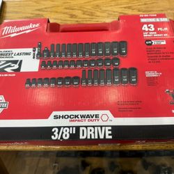 3/8" Milwaukee Impact Sockets