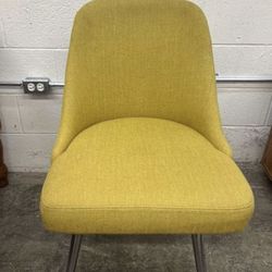 West Elm Yellow Swivel Chair 