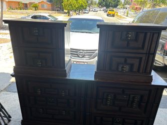 Hello selling dresser and two nights stands