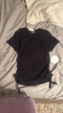 Black small shirt with bows on side
