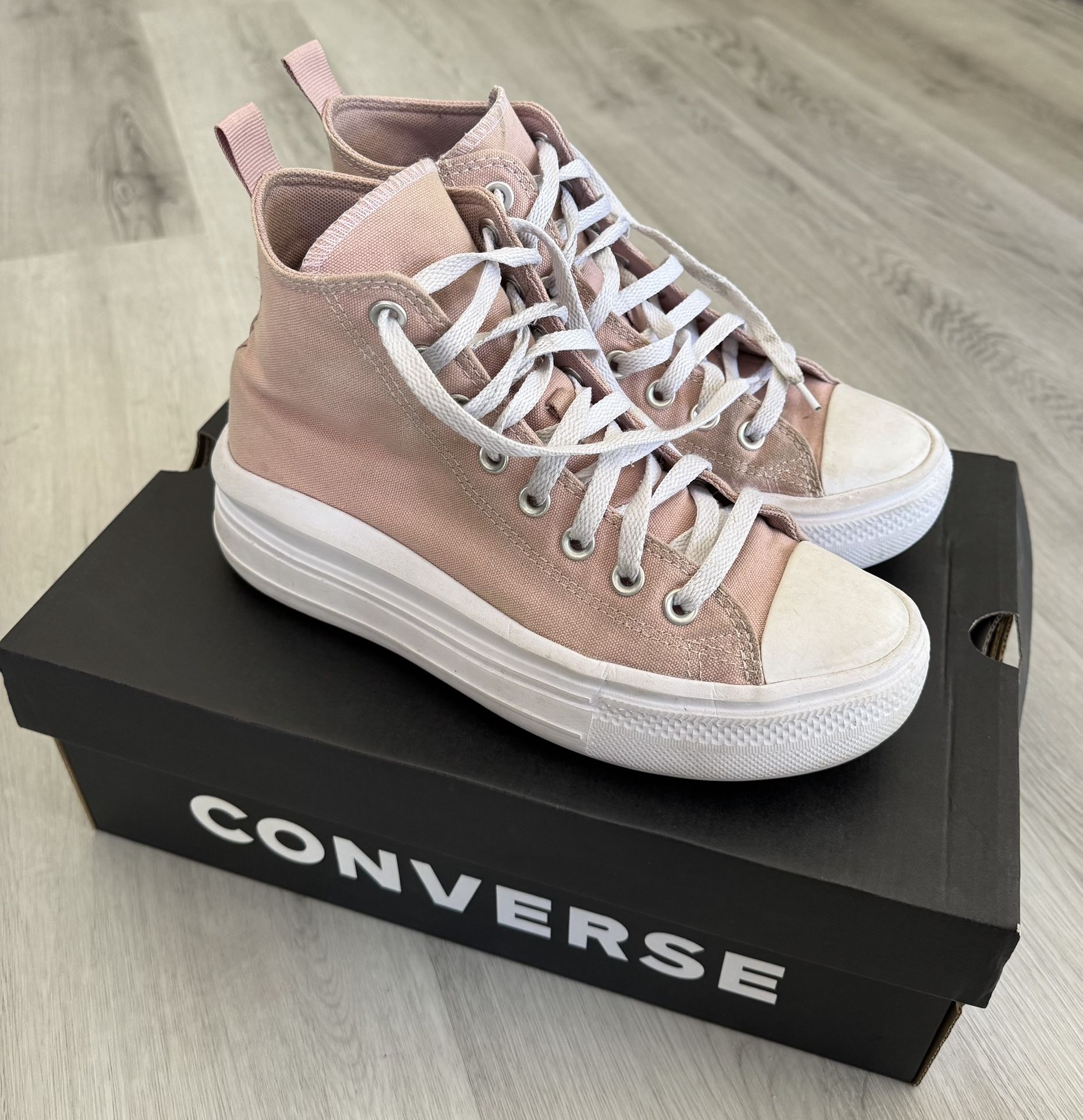 Pink Converse High Top Platform Shoes Kid Size 6