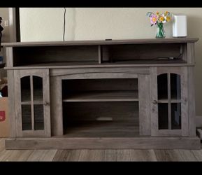 Rustic Gray Wood TV Stand / Console