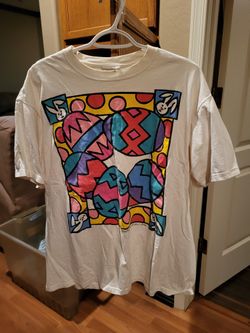 White Easter Shirt Ripped Tag No Information 