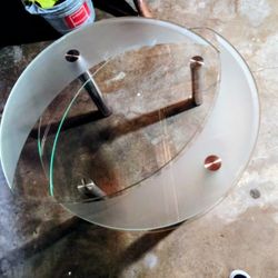 Temper Glass Rotating Coffee Table 
