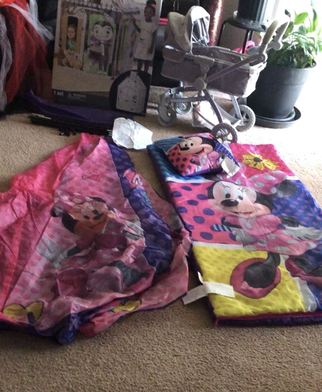 Minnie mouse sleeping bag with pillow sales