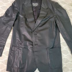 Men's Kerguelen Leather Blazer.  Size 54, Long