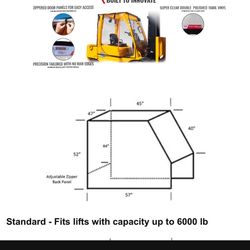Forklif enclosure COVER super clear