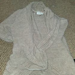 Sonoma Cardigan Womens Small Brown Sweater Open Front Knit Dressy Casual