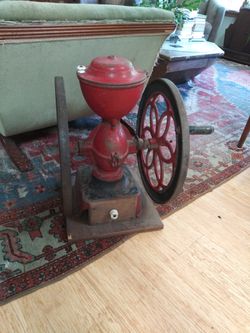 Antique Cast Iron Enterprise Mfg General Store Coffee Grinder 21" Tall Circa 1873