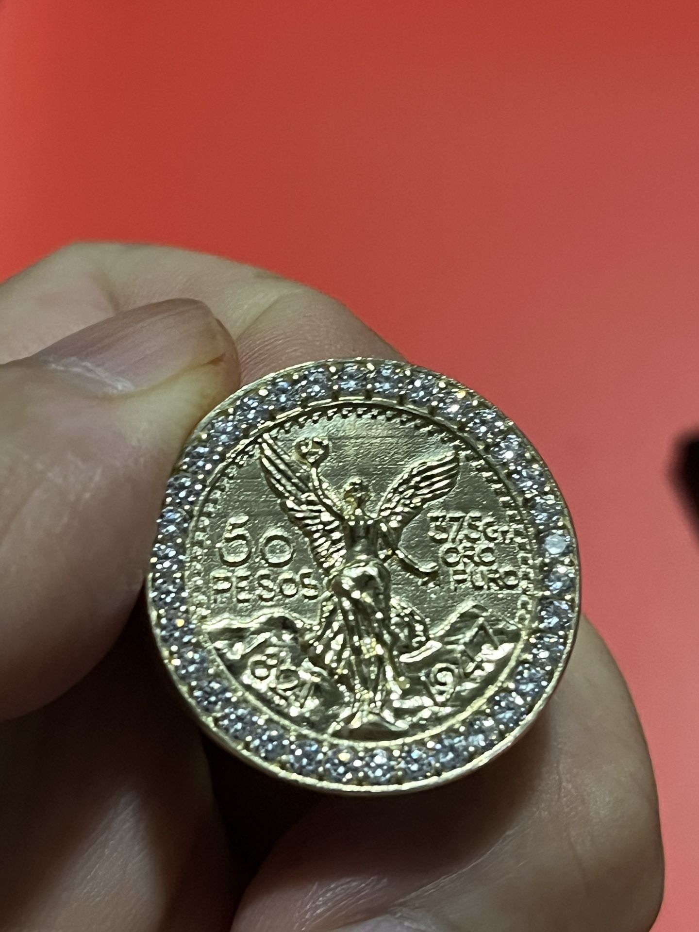 Brand New Solid 10k Gold Jesus Face Ring With CZ Stones