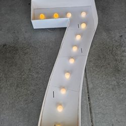 4 foot tall light up #7 for parties