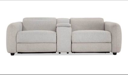 Moonlight Grey Power Recliner And Console