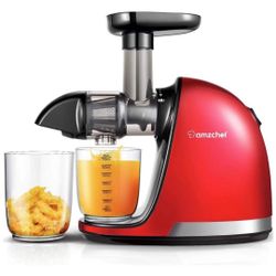Juicer Machines, Professional Cold Press Juicer Extractor Machine,Quiet Motor, Slow Masticating Juicer with Brush, Reverse Function, For fruit & Veget
