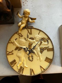 Vintage Decorative Cherub Wall Clock