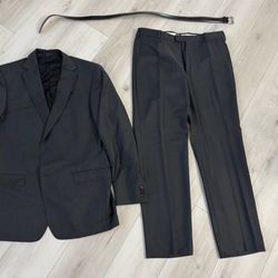 Suit Men’s Trousers And Jacket Z Zegna 54 L 100% Rayon Viscose