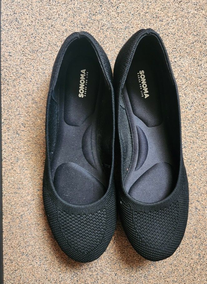 Ballet Flats, Size 6, Knit, "Sonoma"