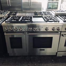 Thermador 48” Stainless Steel Dual Fuel Gas Range Stove 