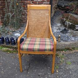 Drexel Heritage Mid Century Oak and Cane Chair
