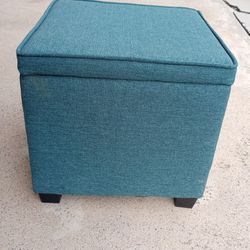 Ottoman With Storage Small Blue 