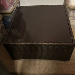 Patio Glass Top Coffee Table