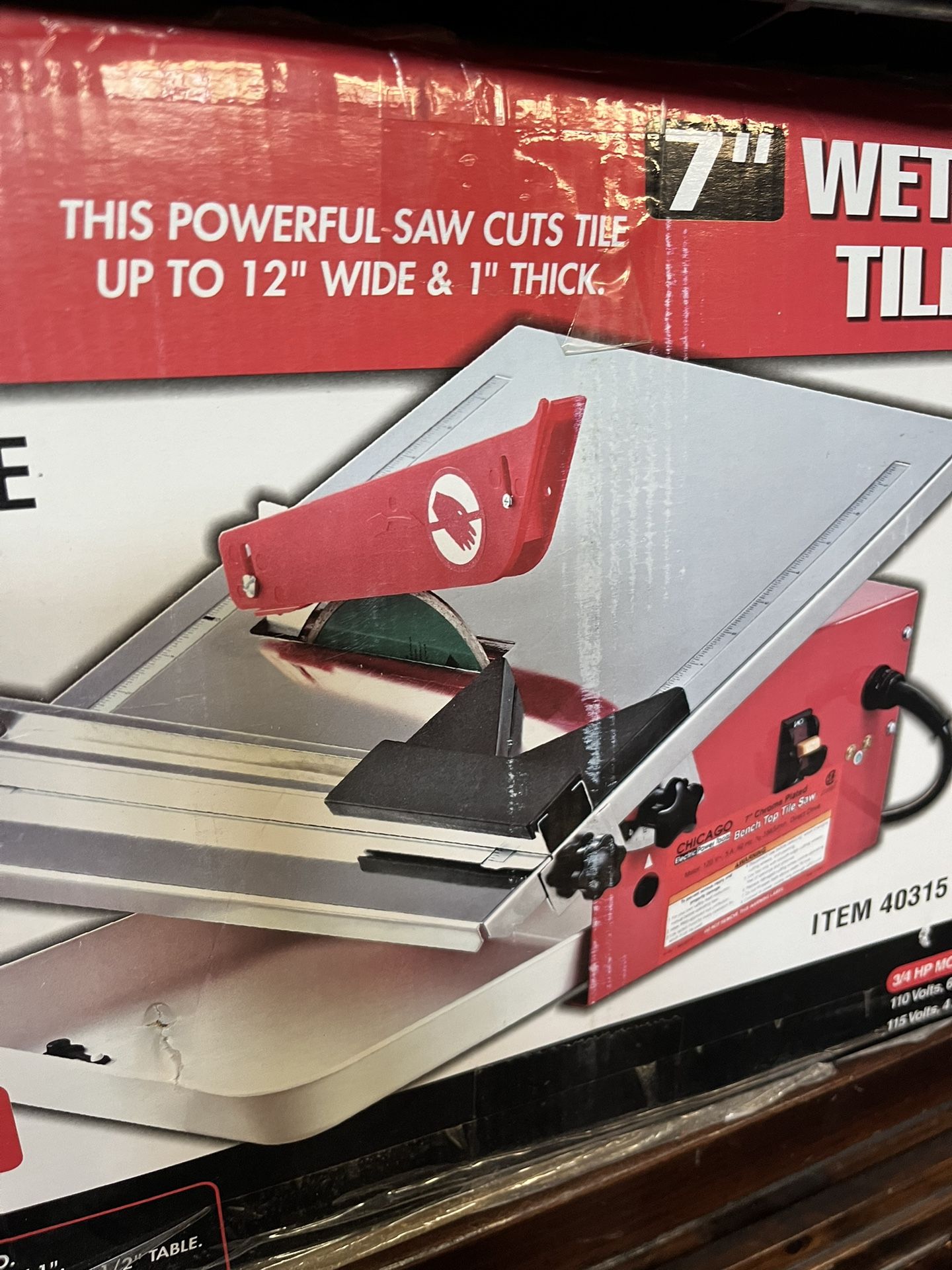 7” Wet Cutting Tile Saw