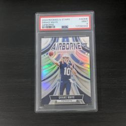 2024 Panini Rookies & Stars Drake Maye Airborne Prizm #A-DME PSA 9