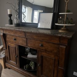 Kincaid Solid Wood Marble Side Board