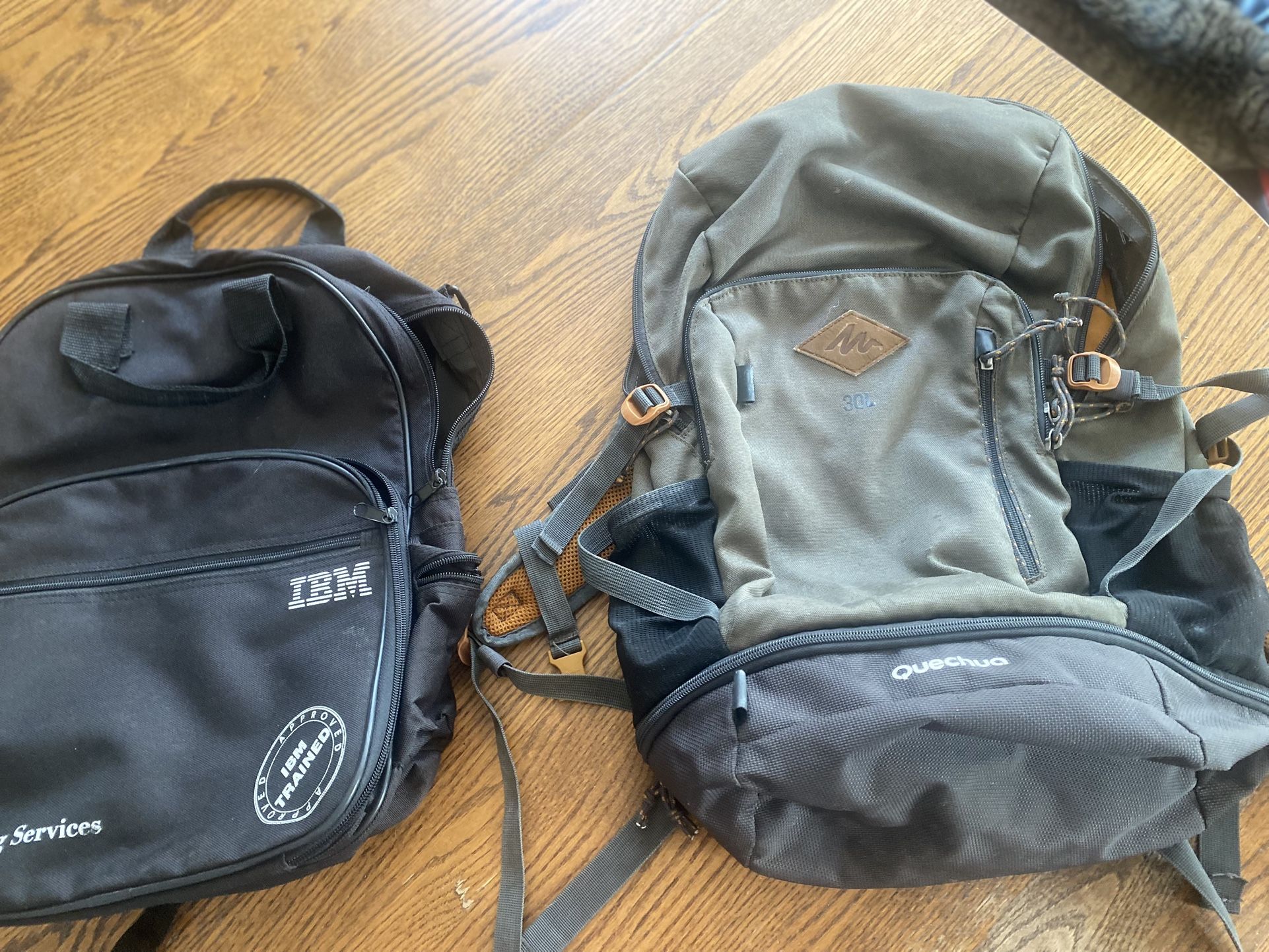 Quechua NH500 Adult Hiking 30L Backpack Unisex And IBM Black Backpack $30 For Both