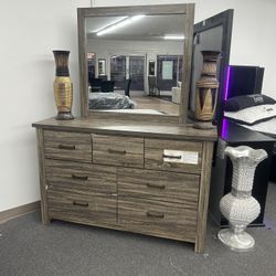 Floor Model Sale! Marked Down Over 50% Off!! Matching Dresser Mirror & Nightstand!