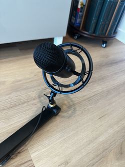 Blue Yeti USB Microphone with Adjustable Boom Arm & Shock Mount