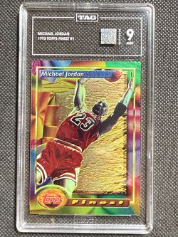 Topps 1993-94 Finest Michael Jordan #1 TAG 9 MINT Graded Basketball Bulls