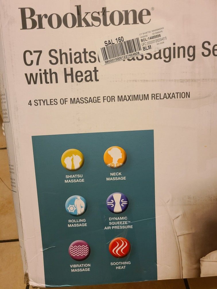 Brookstone c7 shiatsu massaging seat topper with heat for Sale in