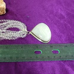 Moonstone Sterling/crystal Pendant