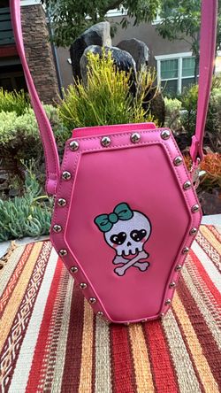 Pink Coffin Backpack Shoulder Bag