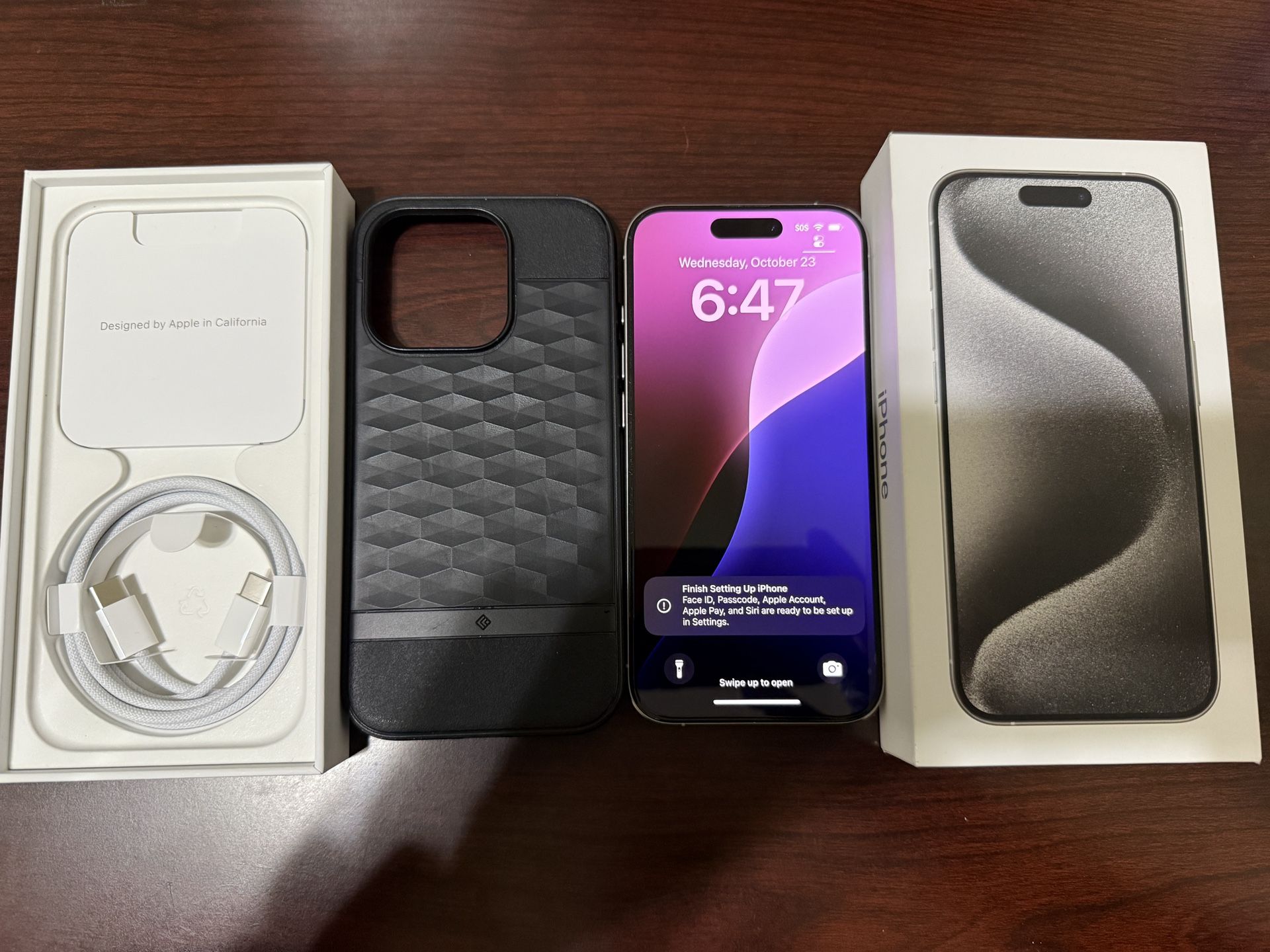 Apple iPhone 15 Pro White Titanium Unlocked AppleCare+