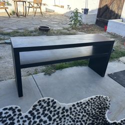 Dark Wood IKEA Minimalist Console Table