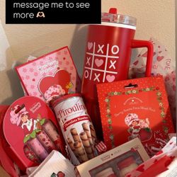 Valentine Basket And Flower Arrangement 