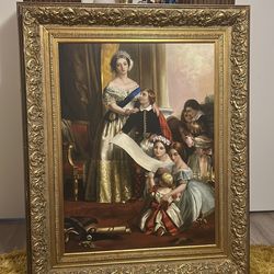 Large Gold Framed Oil Painting