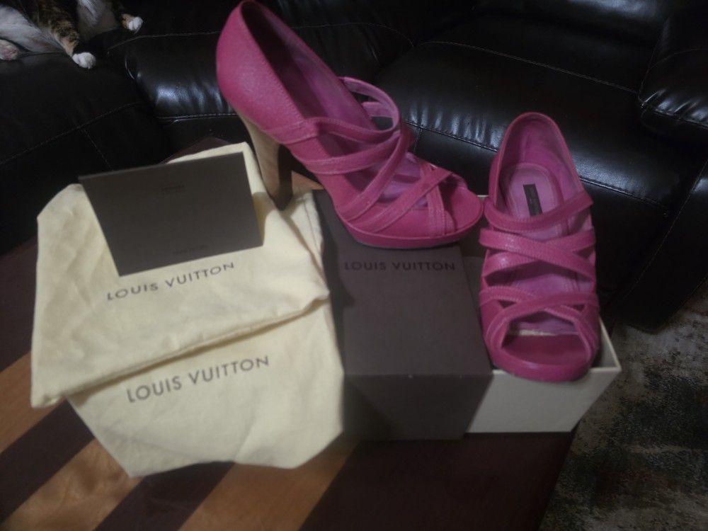 Authentic Louis Vuitton Pink Heels