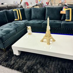 Crazy Deal😱Gorgeous Black Sofa Sectional With LED Lighting Available 50% Off Only $799