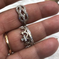 Stunning silver Tiffany and crown ring
