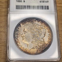 1880 Morgan Dollar Anacs Soap Box