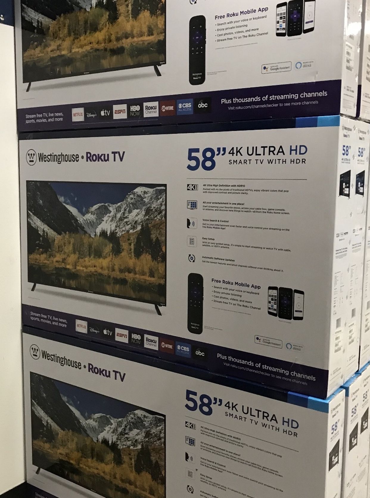 58 INCH WESTINGHOUSE 4K SMART TV