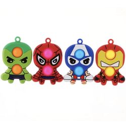 Marvel Super Heroes Dimple Sensory Fidget Toy - Push Pop Keychain