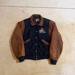 90's Planet Hollywood Las Vegas Bomber Jacket XL Embroidered
