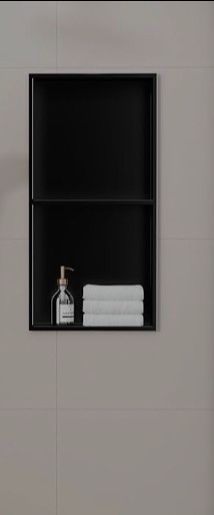 Black Bernkot Stainless Wall Niche Shelf