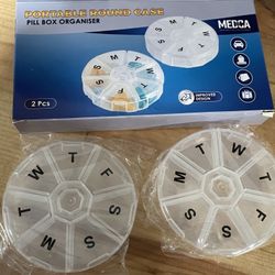 2pc Round Pill Holders