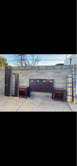 Full size bed frame & nightstands